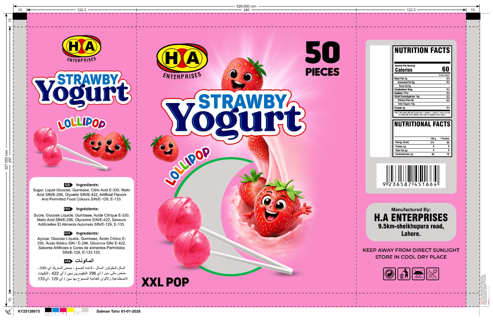 Stawby Yogurt Design